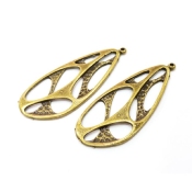 Boucles d'oreilles de style antique bronze ovale