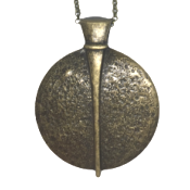 Collier sautoir antique bronze guerrier