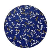 Collier pendentif ovale libellule bleu