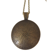 Collier sautoir antique bronze foncé ciselé