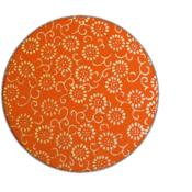 Broche ovale de style vintage Orange
